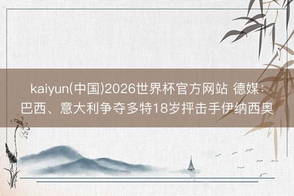 kaiyun(中国)2026世界杯官方网站 德媒：巴西、意大利争夺多特18岁抨击手伊纳西奥