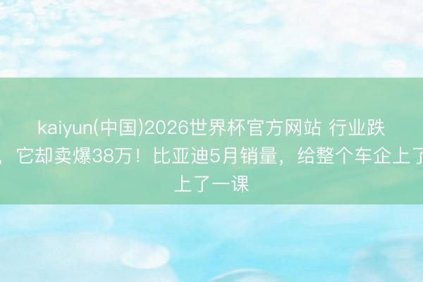 kaiyun(中国)2026世界杯官方网站 行业跌20%，它却卖爆38万！比亚迪5月销量，给整个车企上了一课