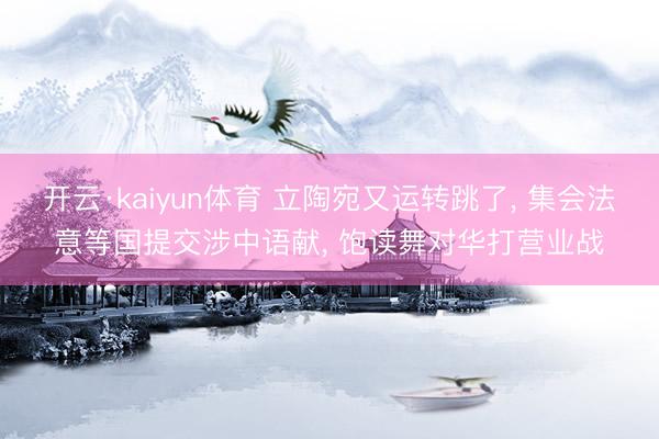 开云·kaiyun体育 立陶宛又运转跳了, 集会法意等国提交涉中语献, 饱读舞对华打营业战